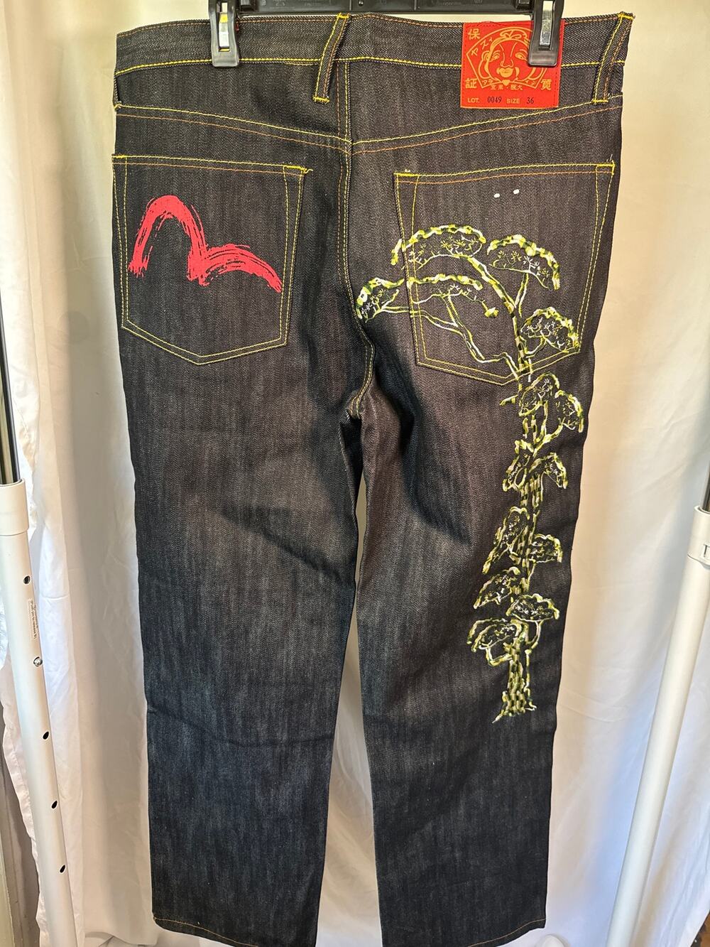 Vintage Evisu Bonsai Tree Embroidered Denim Jeans